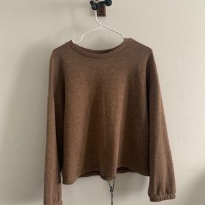 ZARA BROWN CREWNECK